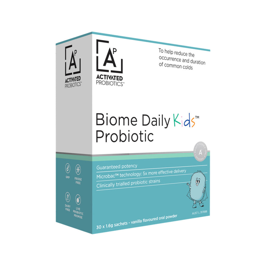 Activated Probiotics Biome Daily Kids Probiotic Vanilla Sachets 1.6g x 30 Pack
